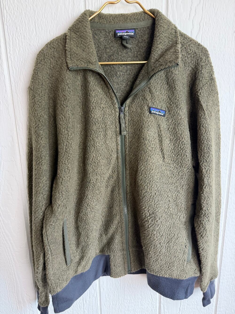 Men's Patagonia Woolyester Fleece Full Zip Jacket, Large